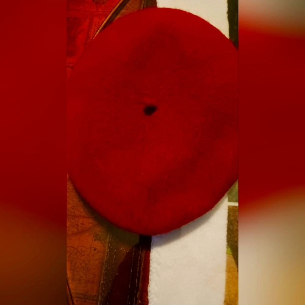 Cute Red Wool French Beret for Girls or Ladies